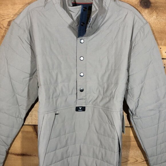 NEW Vassa Madrone 1/2 Snap Button Pullover Quilted Mens Size Medium Hiking Beige - Picture 4 of 14